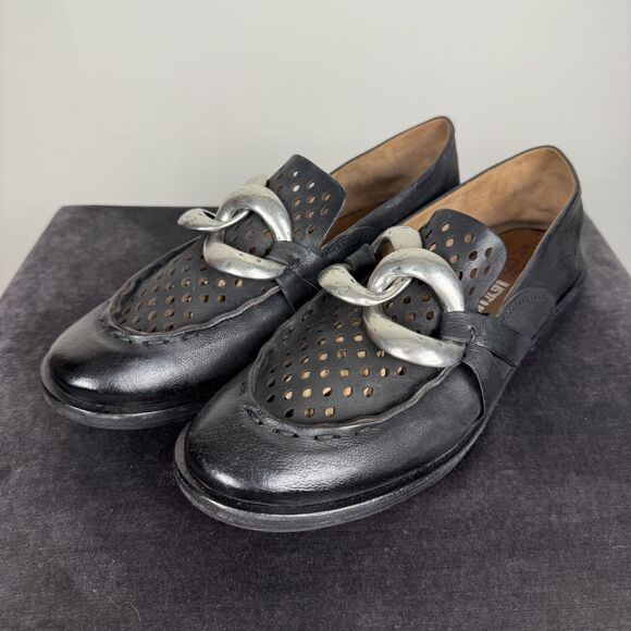 AS 98 Italian Leather Chain Loafers EU 41 - Picture 1 of 14
